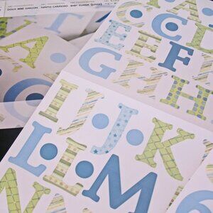 Baby boy soft ABC Monograms New  This includes:    ABC monograms-Baby Boy Soft